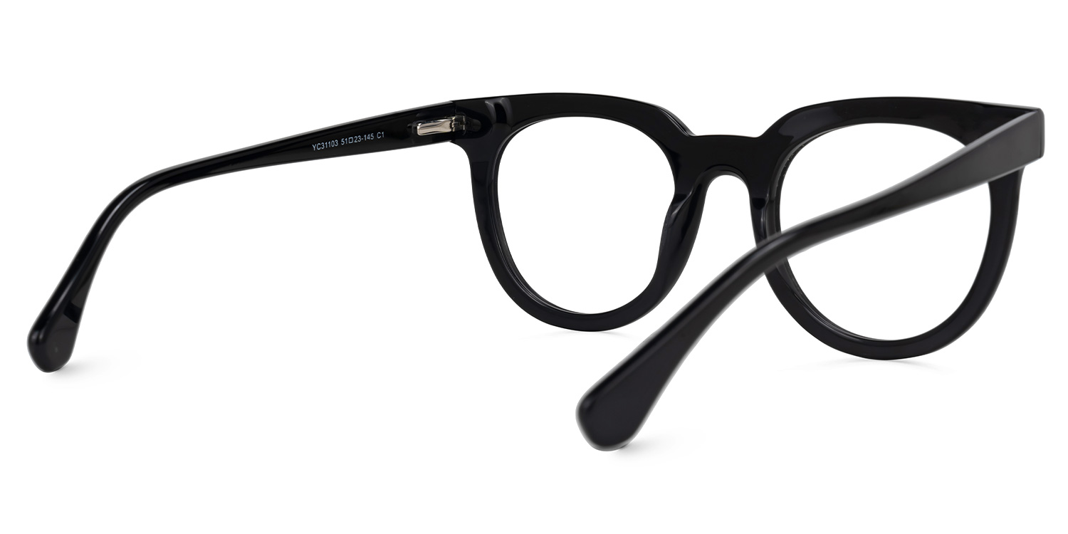 Shabien Round Black Glasses3