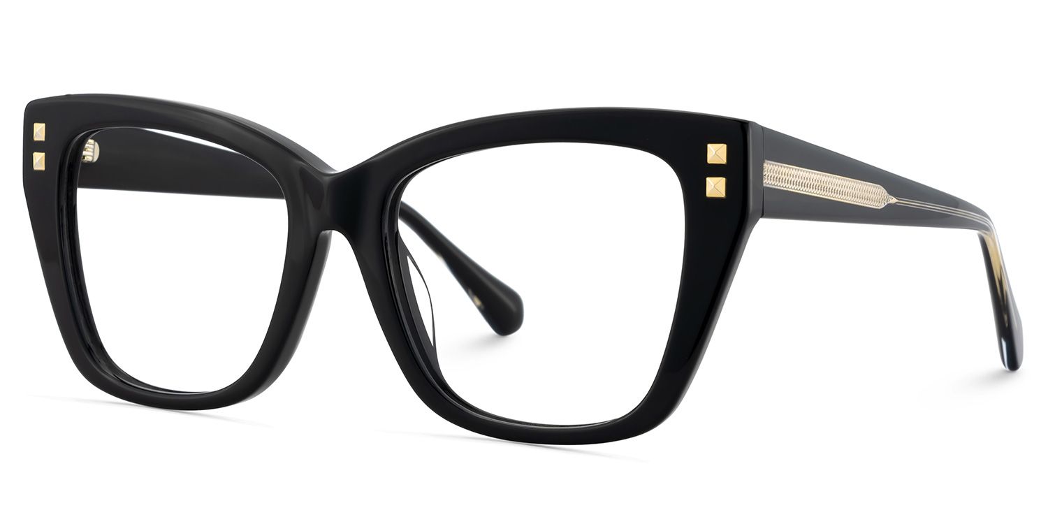 Tessia Black Square Glasses Women's Glasses| ZEELOOL Canada3