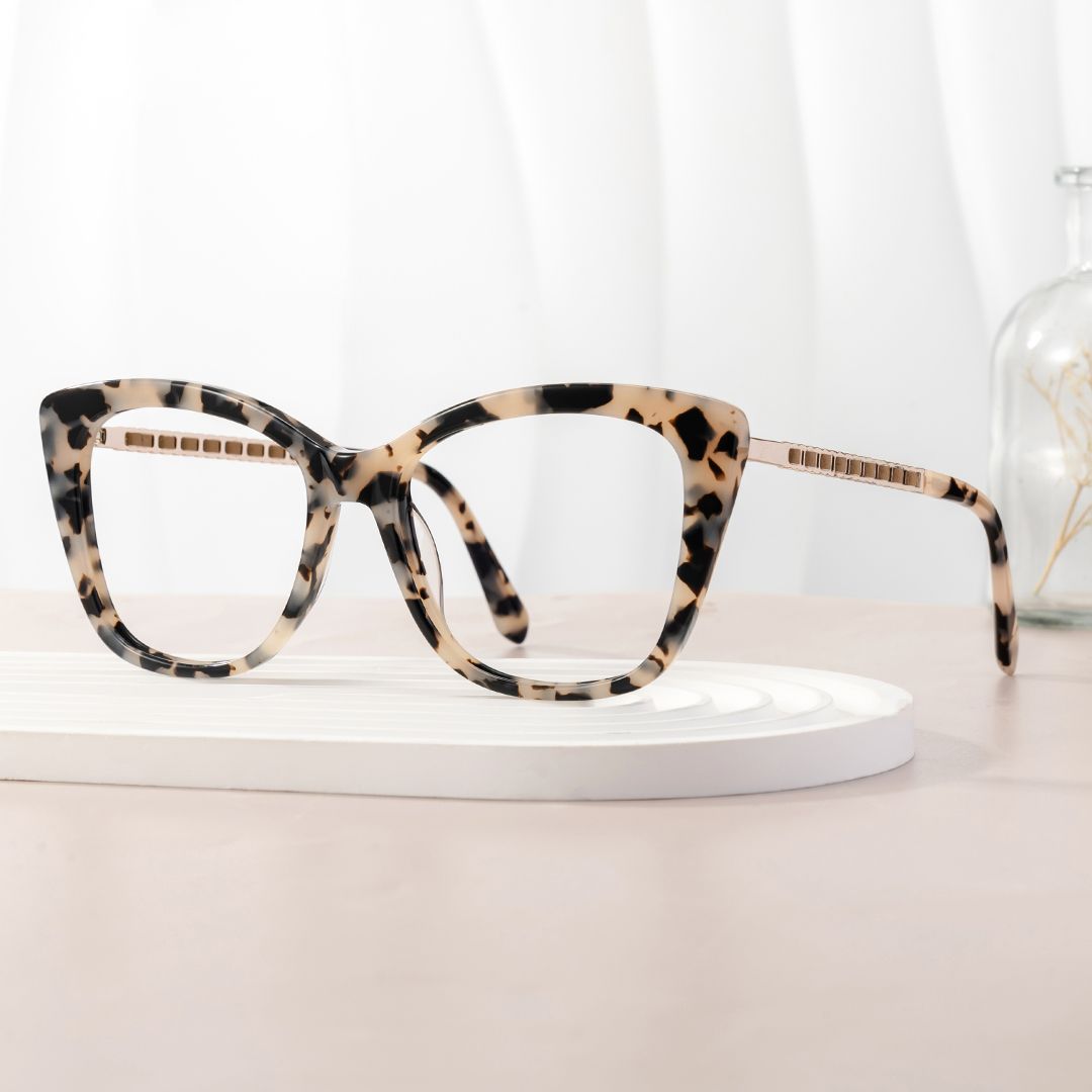 Deangela Tortoise shell Glasses With Metal Arms  | ZEELOOL Canada0