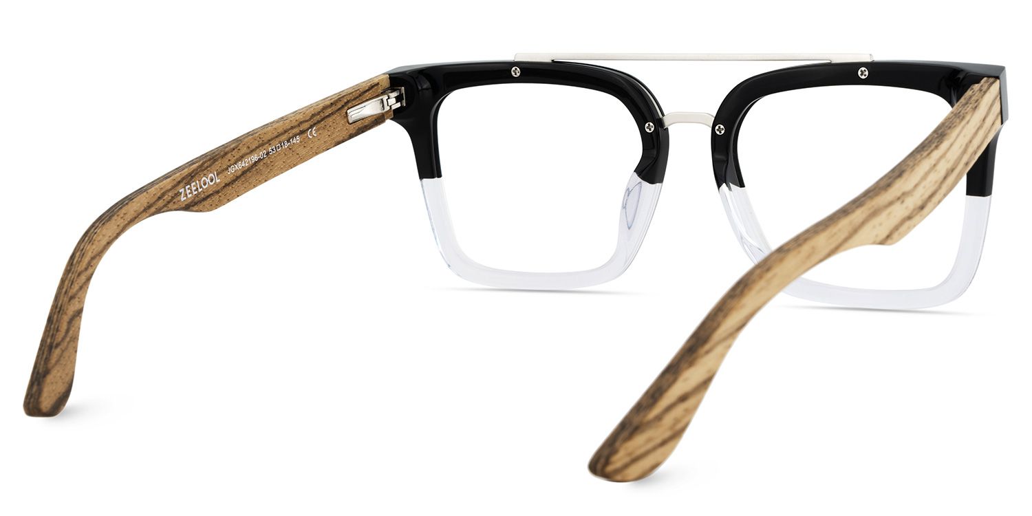 Men's Aviator Eyeglasses Frames With Black Clear Color5