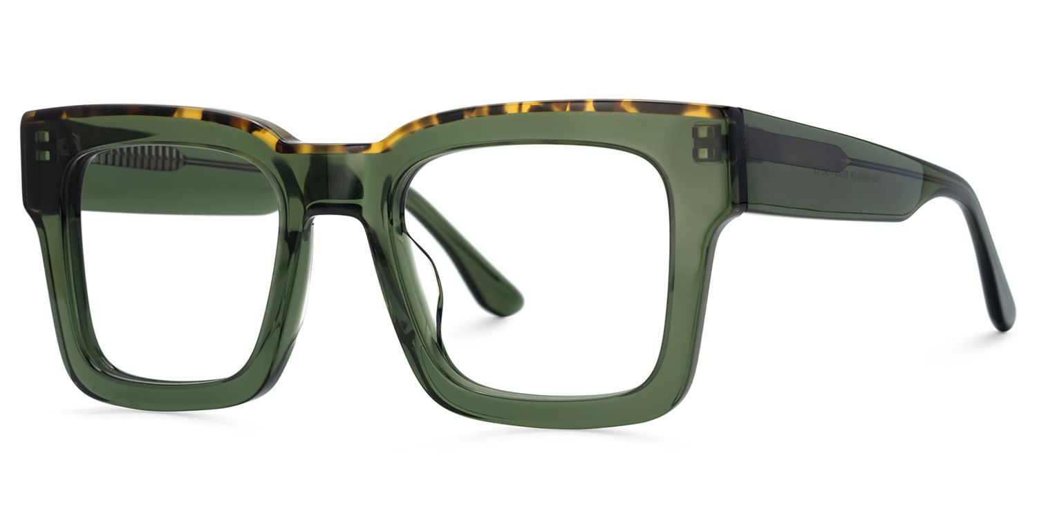 Vorse Square Green Color Frame Glasses for Men | ZEELOOL Canada1
