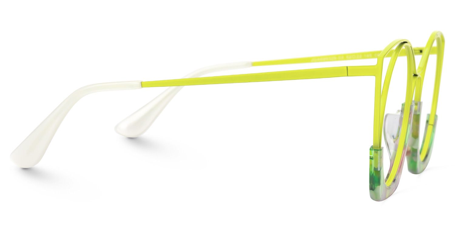 Designer Barbara Lime Green Cat Eye Glasses | ZEELOOL Canada2