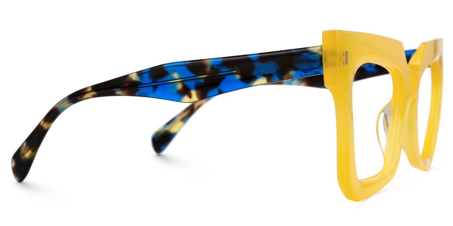 Square Salaam Yellow Glasses deals -Zeelool Glasses3