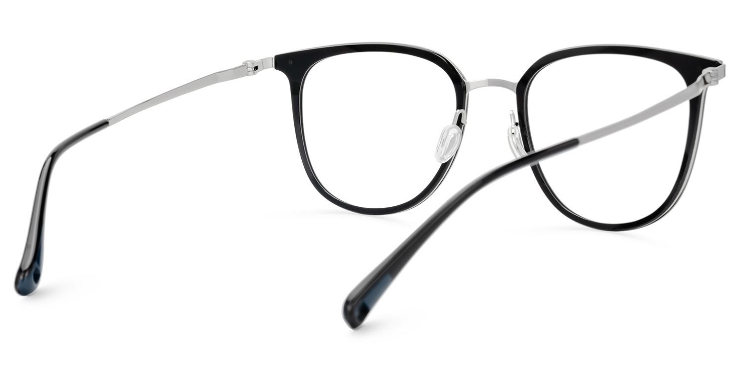 Gilliane Round Black Blue Light Glasses Thin Frame | ZEELOOL Canada3