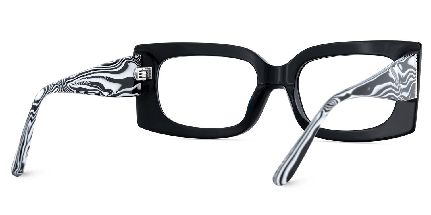 Orduno Black Rectangle Shape Eyeglasses | ZEELOOL Canada5