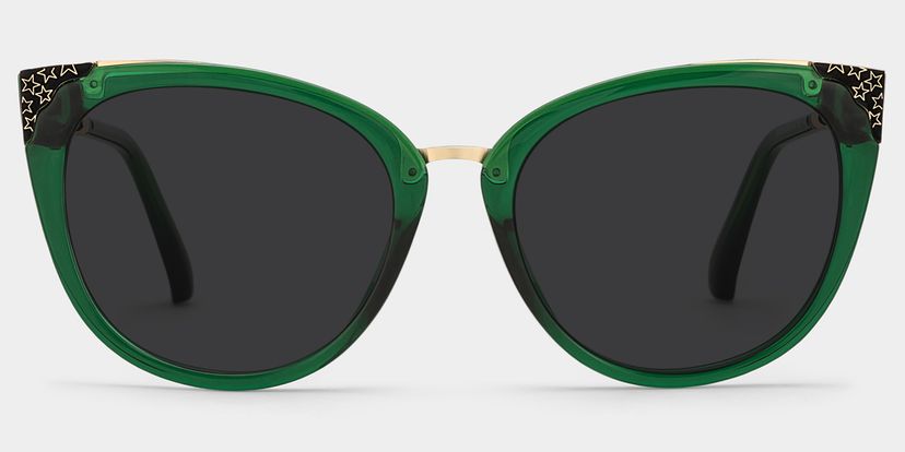 Dalton Dark-Green Cat eye Sunglasses