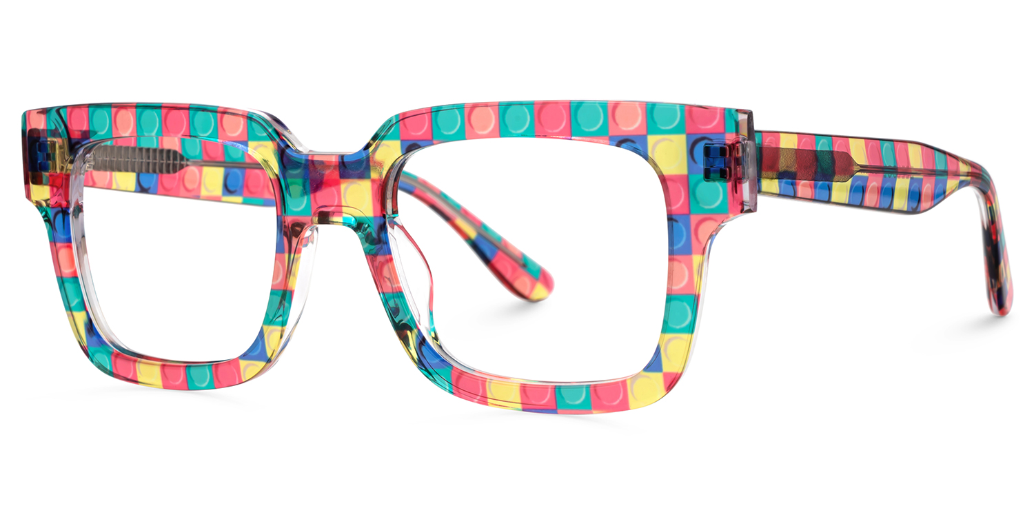 Boodoo Rectangle Colorful Glasses2