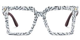 Pierre Pattern Square Glasses1