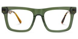 Matthews Square Green Glasses1