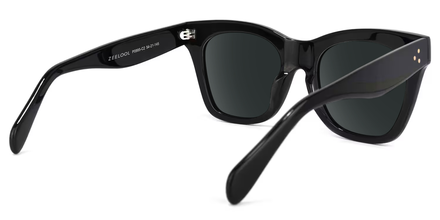 Gordon Rectangle Black Sunglasses & Glasses Frames3