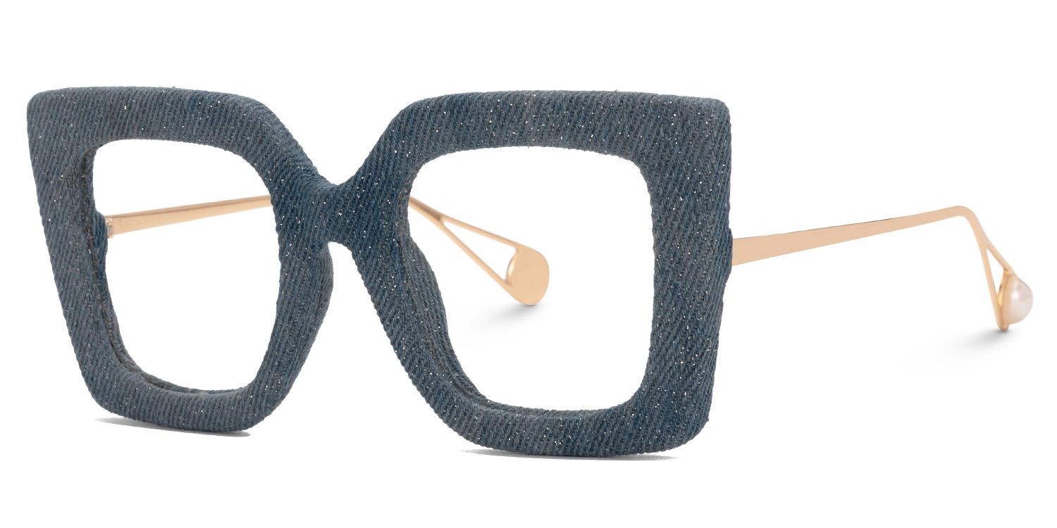 Latanya Denim Blue Glitter Glasses Made From Jeans1