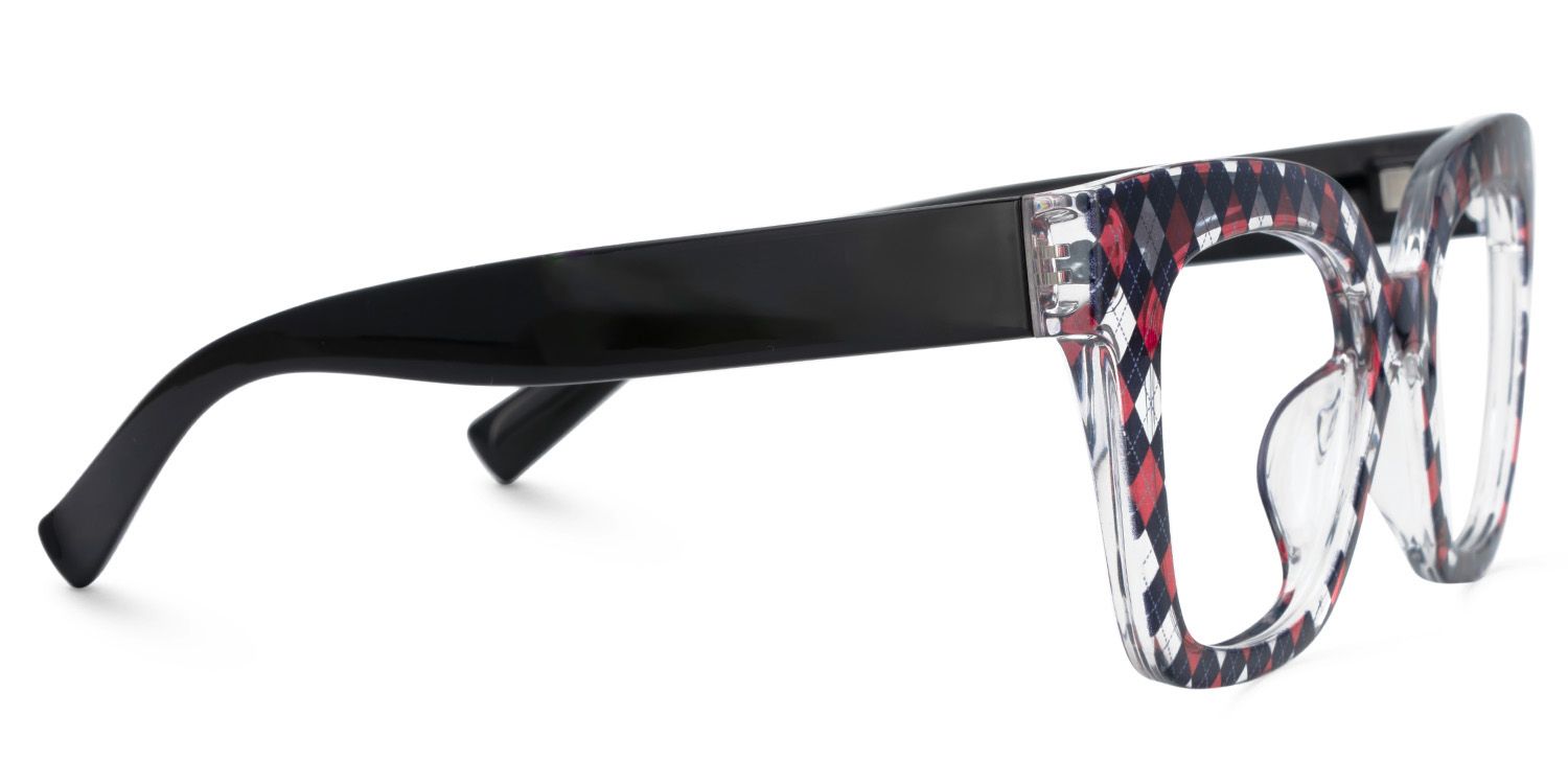 Malcolm Large Rhombus Pattern Frame with Black Arms | ZEELOOL Canada3