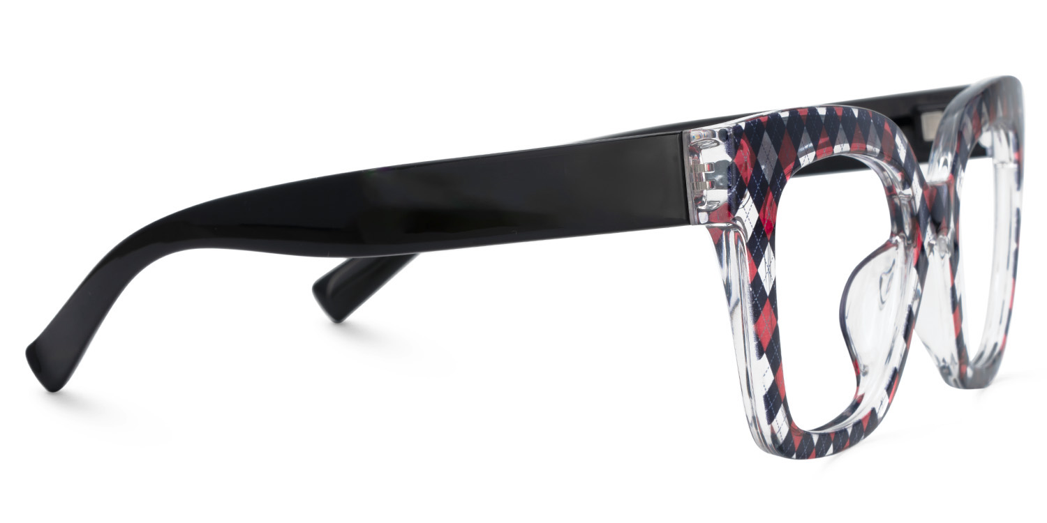 Malcolm Large Rhombus Pattern Frame with Black Arms | ZEELOOL Canada3