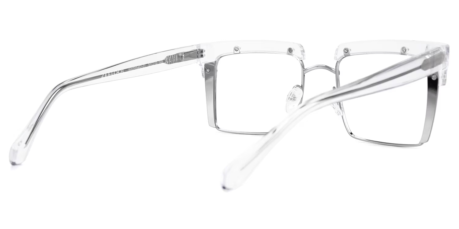 Kiana Square Crystal Frame Glasses | Zeelool Optical4