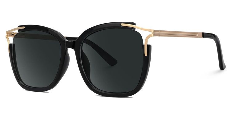 Sidibe Square Black Glasses