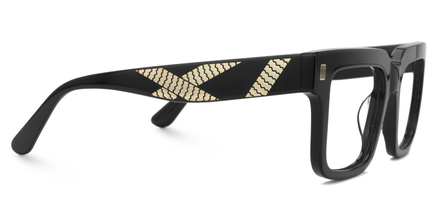 Thomason Rectangle Black Frame For Men | ZEELOOL Canada3