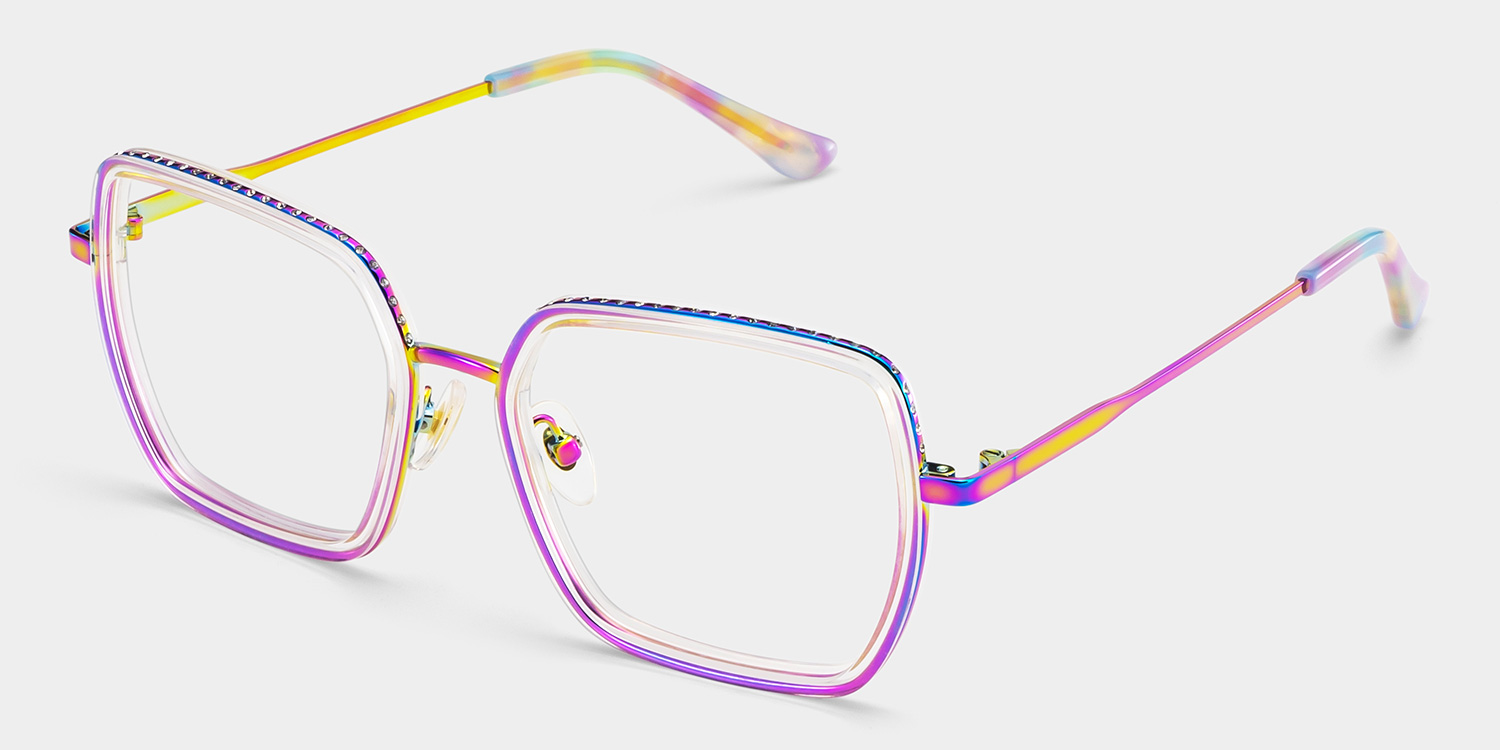 Fiona Square Iridescent Glasses2