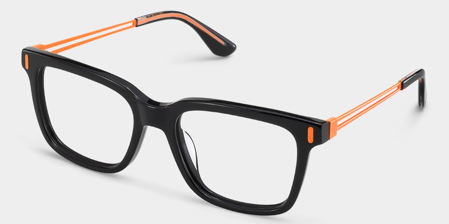 Axel Black Frame Glasses with Rectangle Frame Online | ZEELOOL Canada4