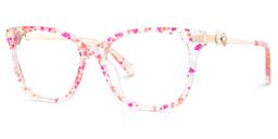 Suzy Rectangle Pink Glasses3