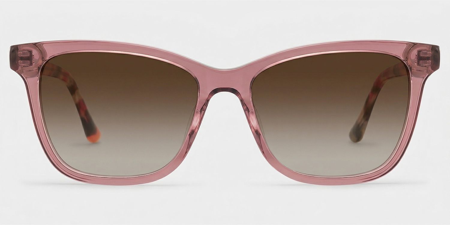 Faith Pink Rectangle Flower Eyeglasses for Women | ZEELOOL0