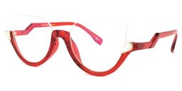 Felicia Cat Eye Red Glasses1