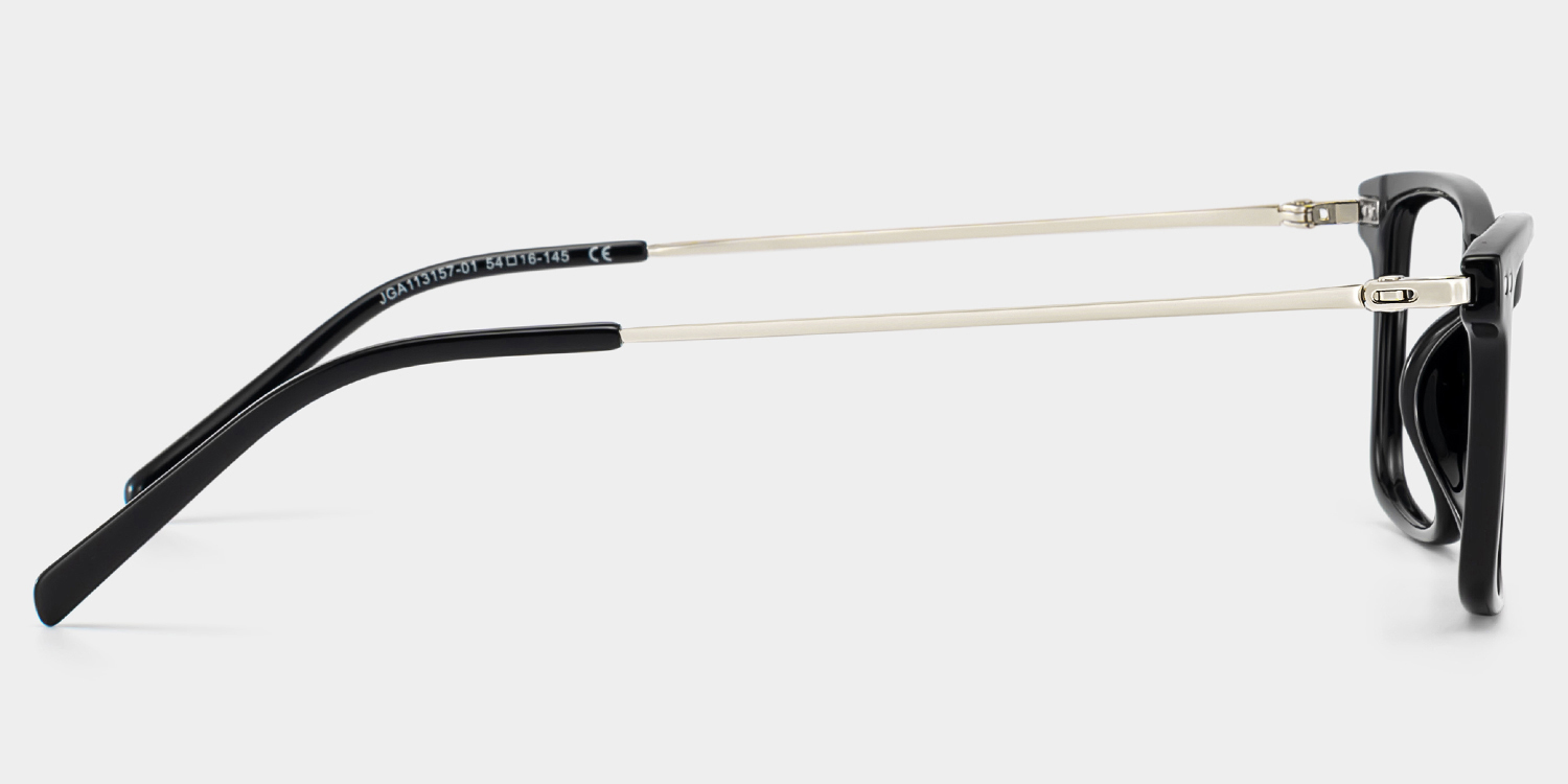 Eleanor Rectangle Black Glasses3