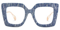 Latanya Navy Blue Square Glasses1