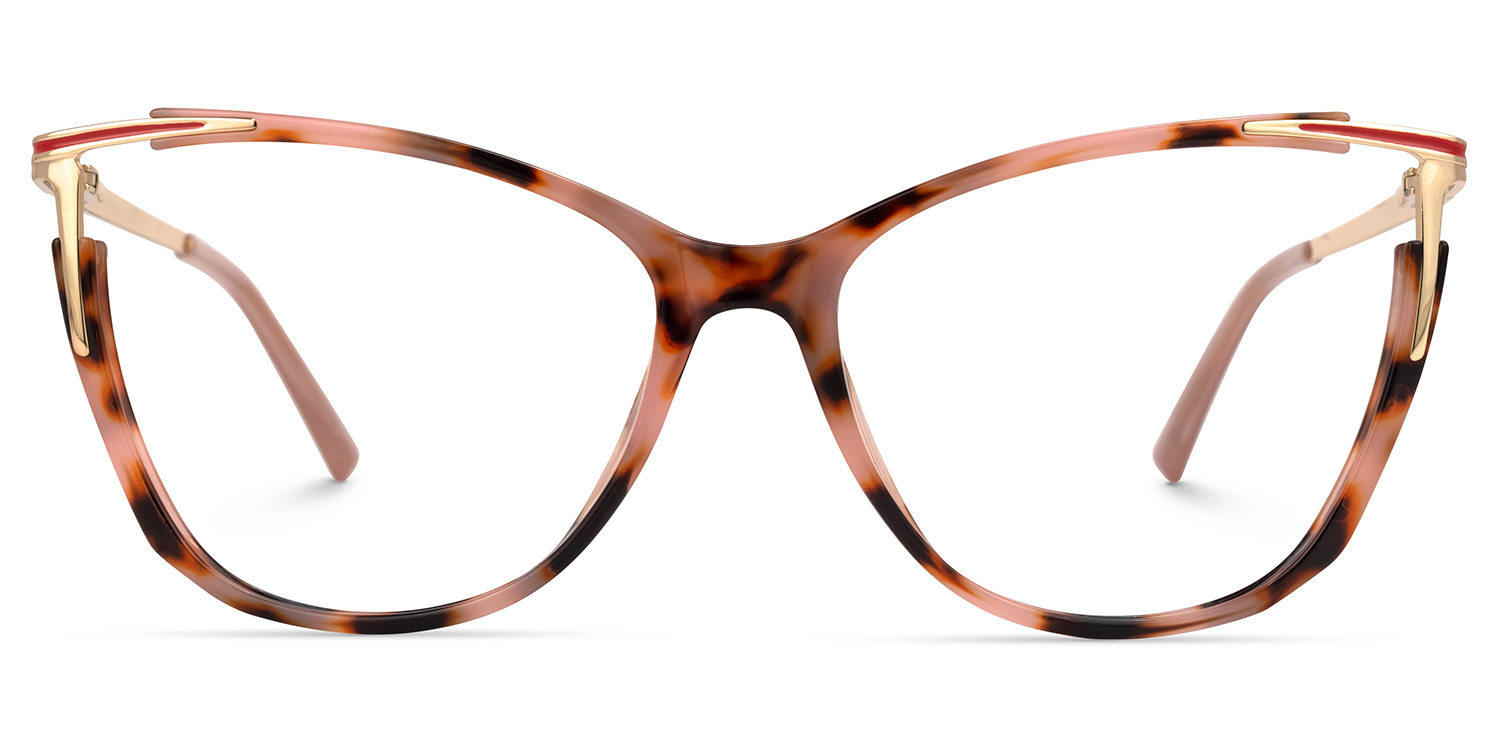 Yomary Cateye Pink-Tortoise Glasses good-img