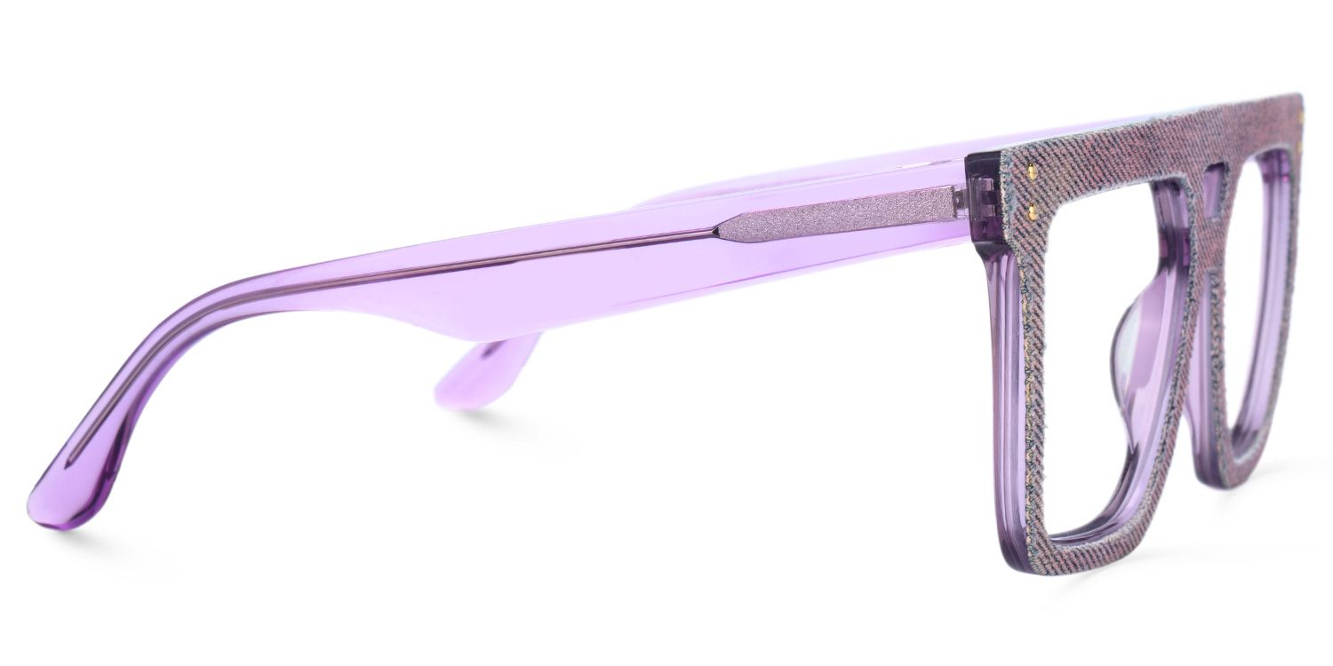 Rubin Purple Denim Eyeglasses | ZEELOOL Canada2