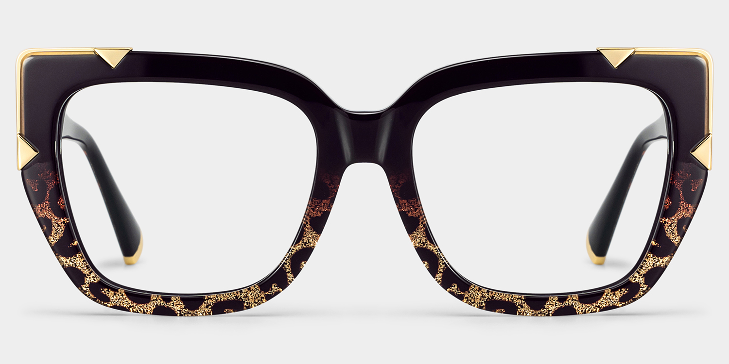 Dax Square black leopard print Frame Eyeglasses for Women| ZEELOOL2