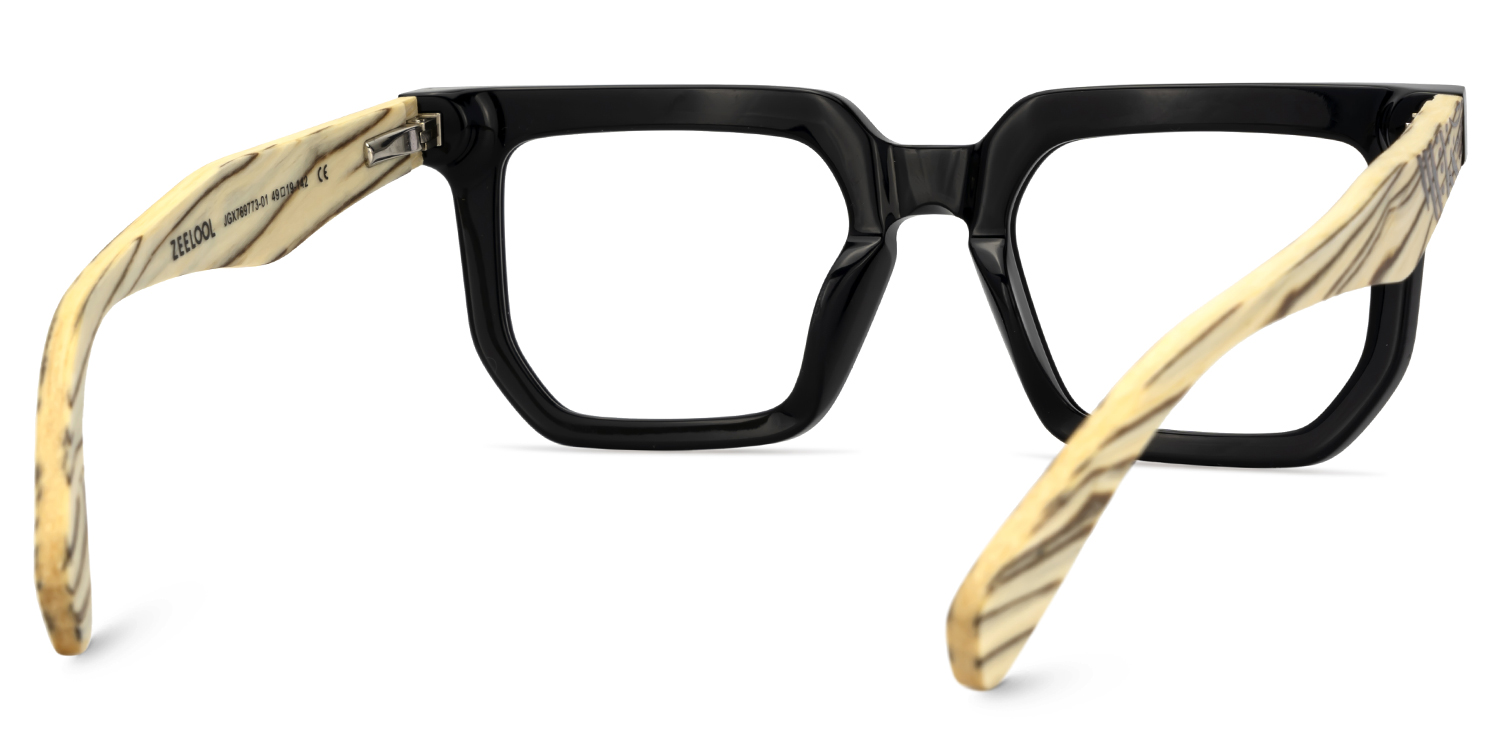 Square Black Frame Glasses - Full Frame Men's Glasses5