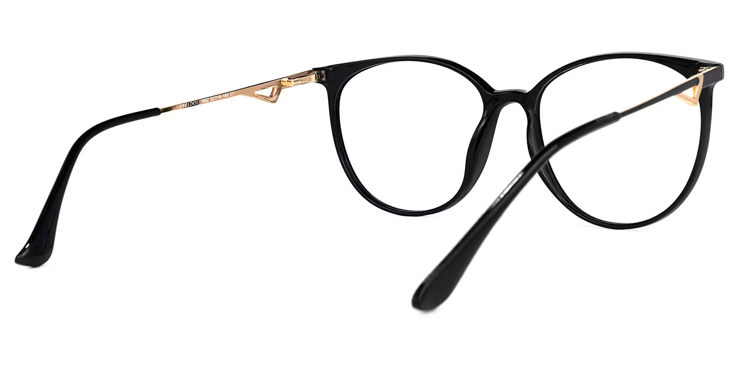 Chanty Round Black Glasses3