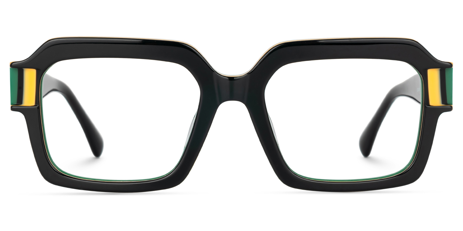 Suarez Square Black Glasses0