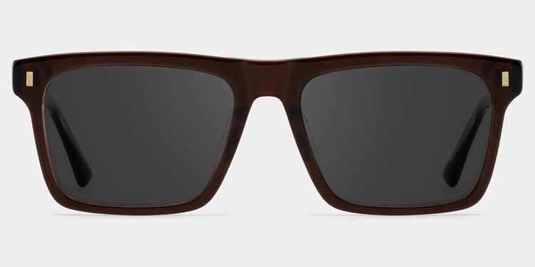 Henry Brown Rectangle Sunglasses