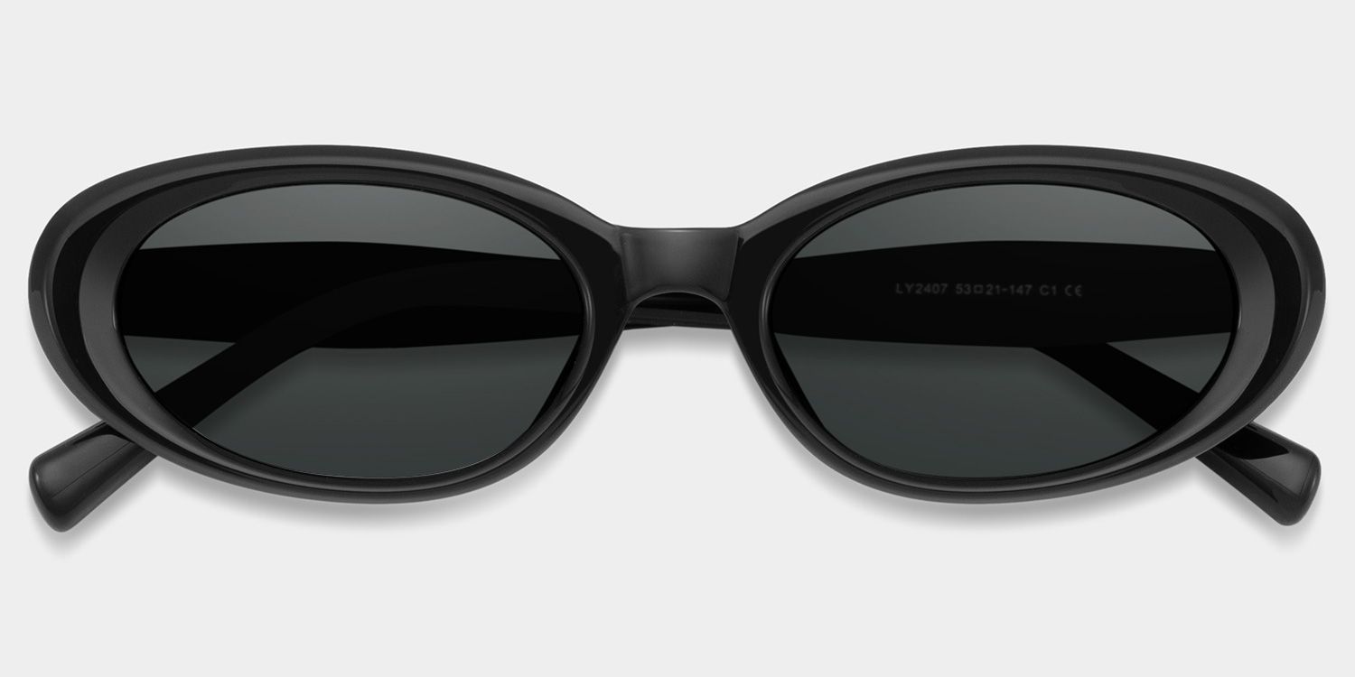 Zion black Frame Polarized Sunglasses with oval Style Online | ZEELOOL Canada2