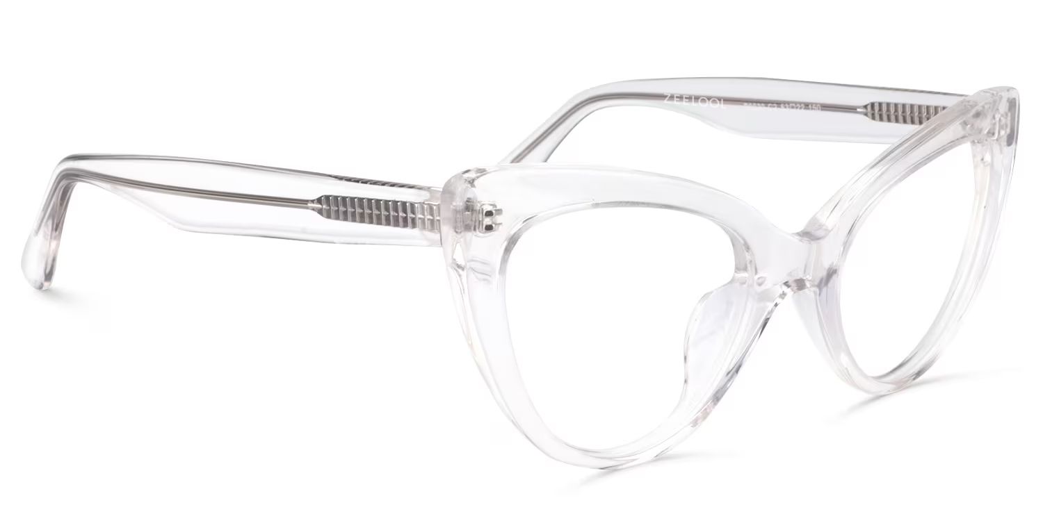 Claudette Cat Eye Clear Transparent Frame Glasses2