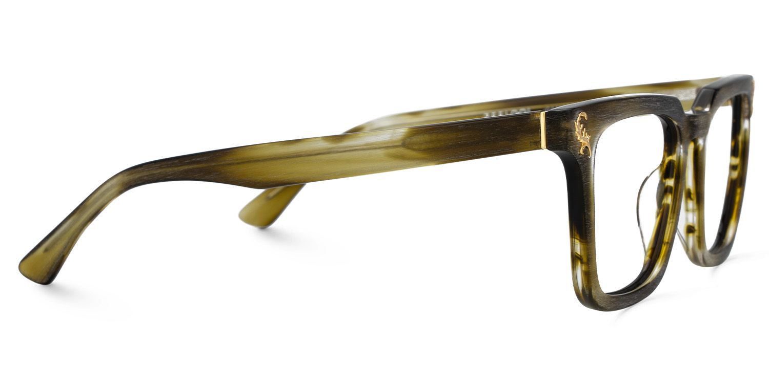 Men's Rectangular Eyeglasses Frames With Brown Color | ZEELOOL Canada4