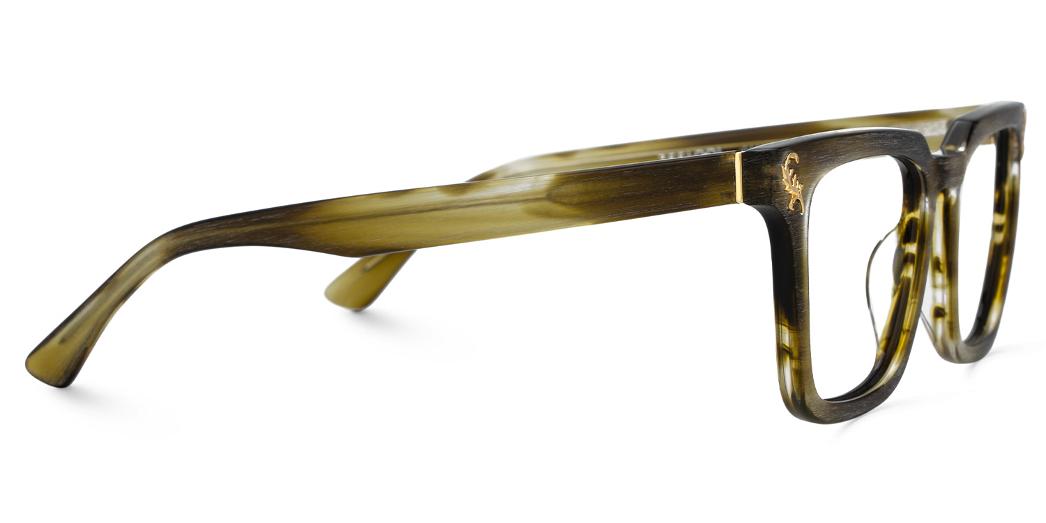 Bashir Rectangle Brown Glasses4