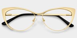 Ellen Cateye Gold Glasses2