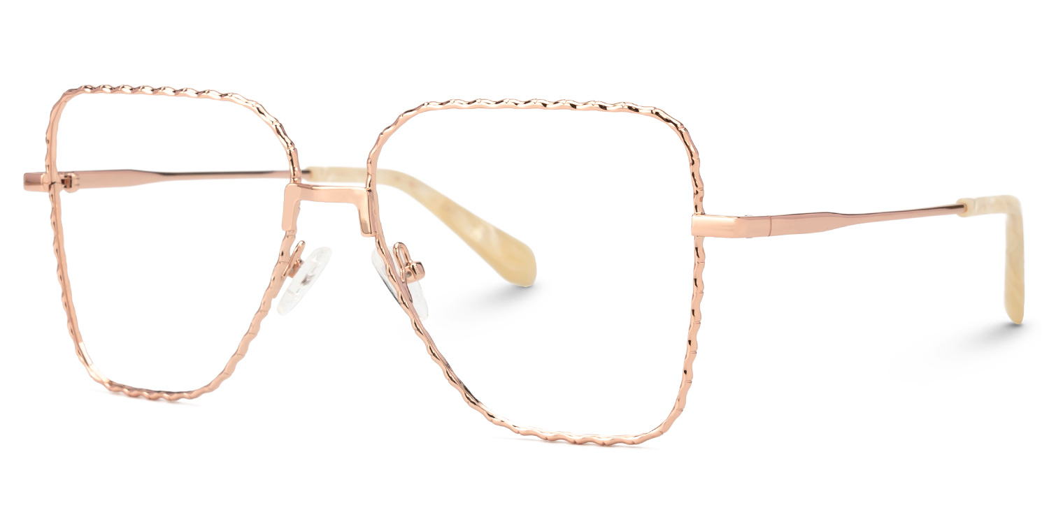 Designer Alisandra Gold Frame Eyeglasses in Aviator Shape1