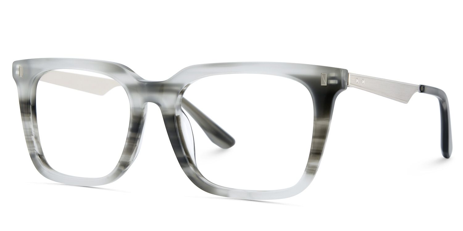 Brook Gray Rectangle Prescription Glasses | ZEELOOL Canada3