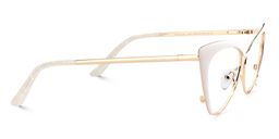 Ellen Cateye White Glasses4