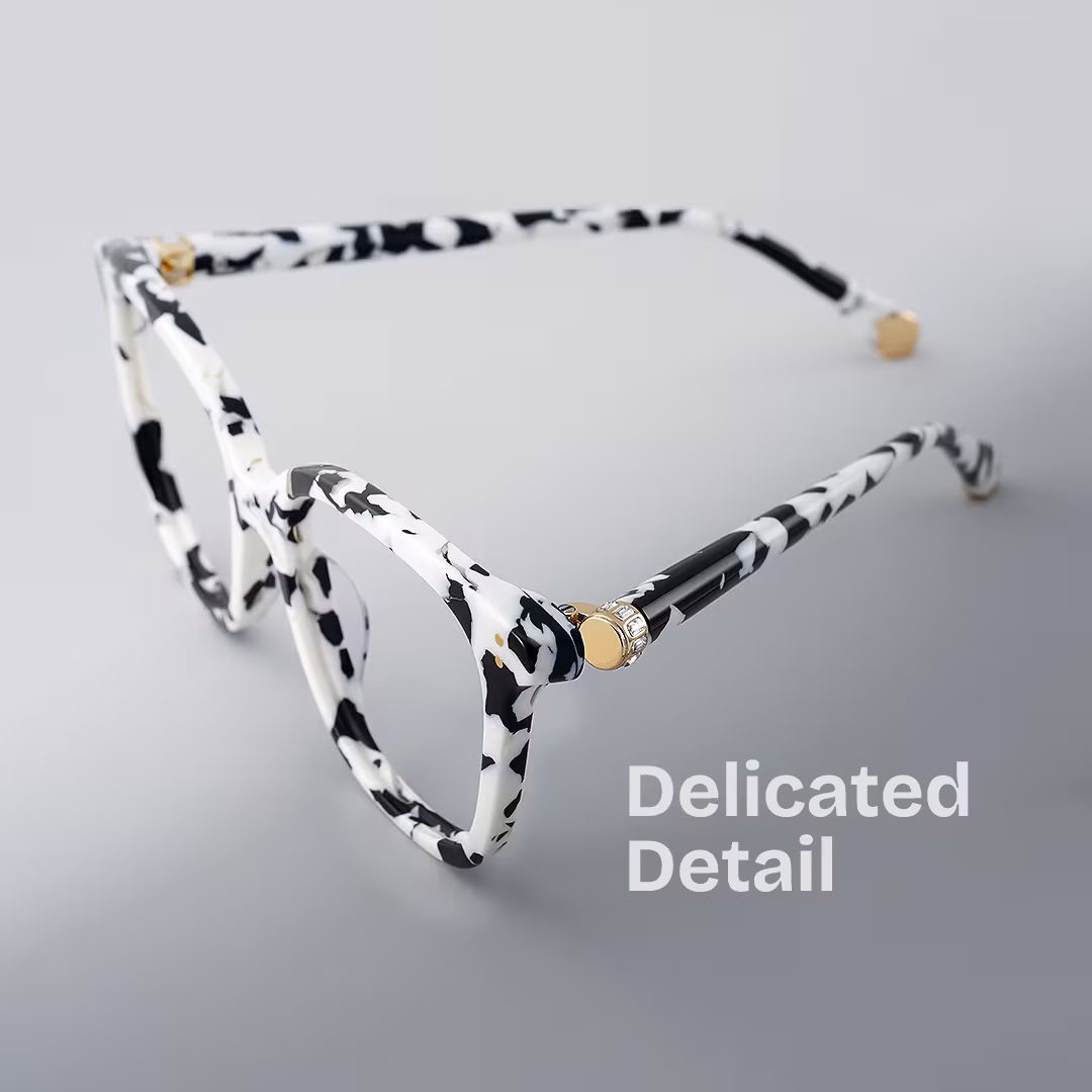 Square Cow Eyeglasses- Miles Acetate Frame Glasses1