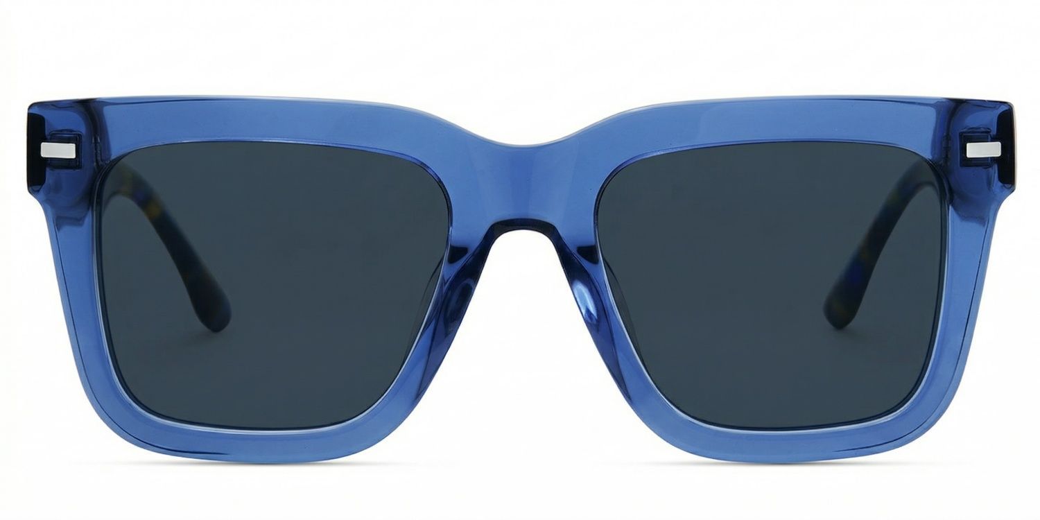 Thick Blue Frame Glasses For Men0