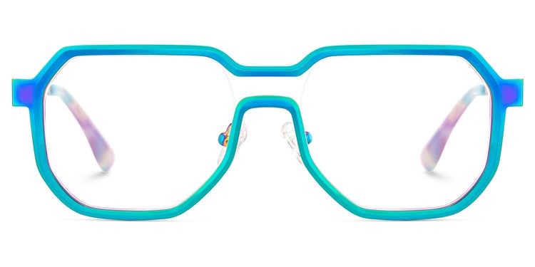 Hype Geometric Iridescent Glasses