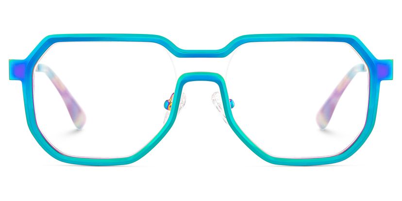 Hype Geometric Iridescent Glasses