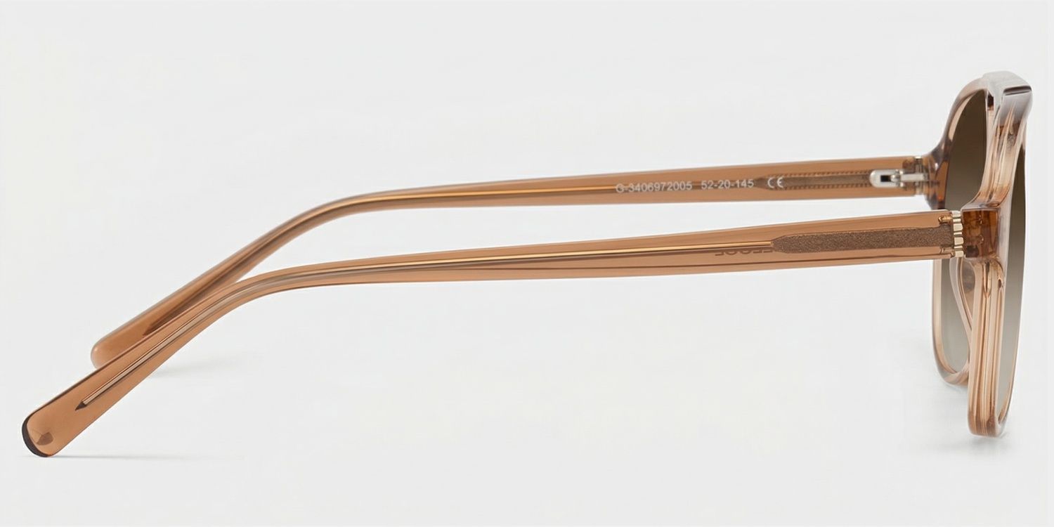 Drew Tan Clear Brown Aviator Glasses for the Female | ZEELOOL3