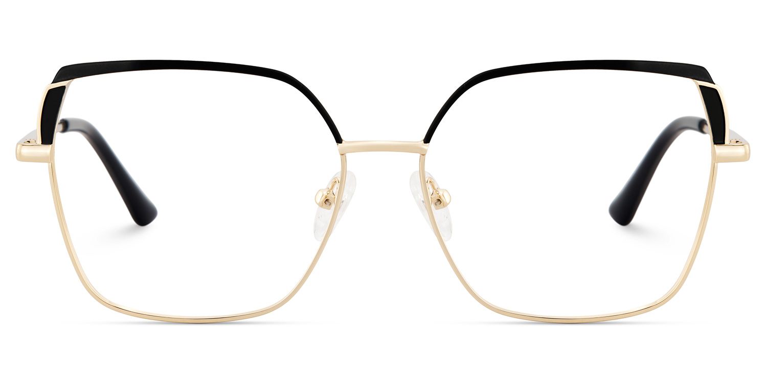 Shayla Metal Square Black Frame Glasses | ZEELOOL Canada1