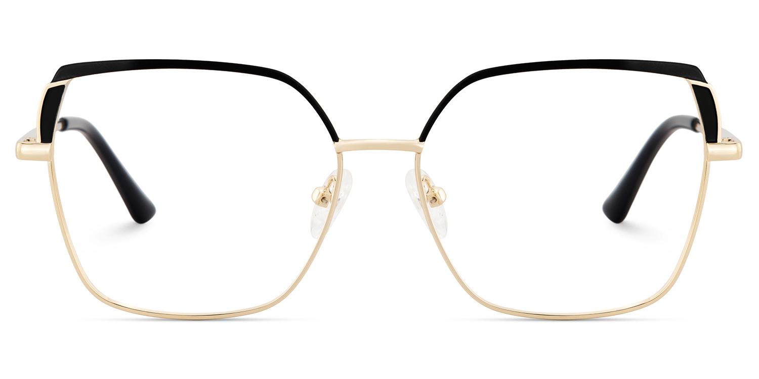 Shayla Metal Square Black Frame Glasses | ZEELOOL Canada1