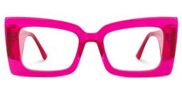 Mitia Rectangle Neon-Pink Glasses0